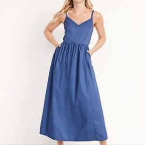 Old Navy Cotton-Poplin Cami Maxi Swing Dress